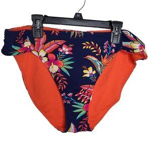 Tommy Bahama Island Cays Tropical Reversible Swimsuit Bikini Bottoms NWT Large